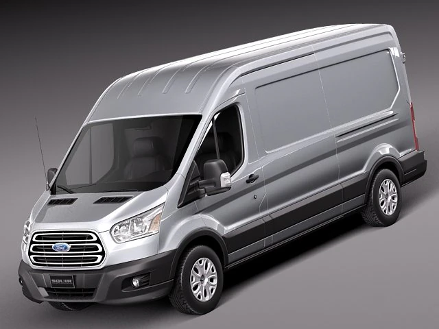 Transit Medium Van 2014 3D Model .c4d .max .obj .3ds .fbx .stl .blend 