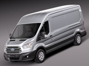 Transit Medium Van 2014 3D Модель