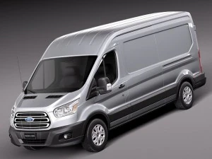 Transit Medium Van 2014 3D Model