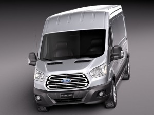 Transit Medium Van 2014 3D मॉडल