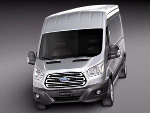Transit Medium Van 2014 3D Model