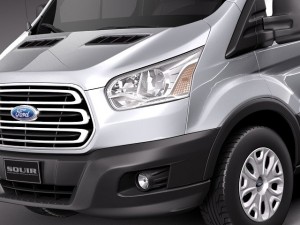 Transit Medium Van 2014 3D मॉडल
