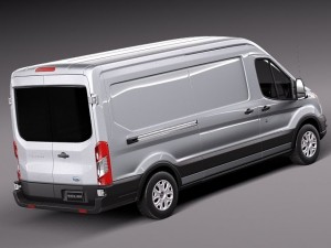 Transit Medium Van 2014 3D मॉडल