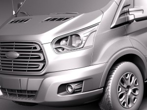 Transit Medium Van 2014 3D मॉडल