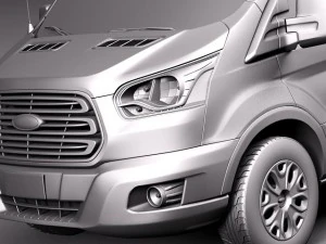 Transit Medium Van 2014 3D Model