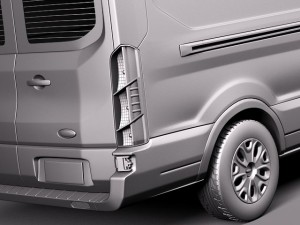 Transit Medium Van 2014 3D मॉडल