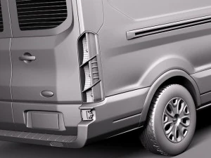 Transit Medium Van 2014 3D Model