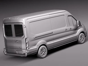 Transit Medium Van 2014 3D Model