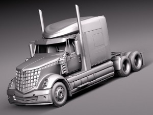 International Lonestar 2014 Tanker Truck 3D-Modell