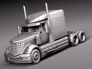 International Lonestar 2014 Tanker Truck 3D Model