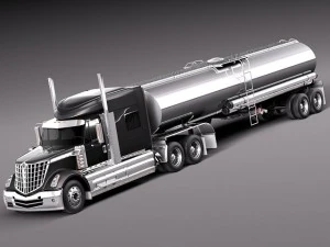 International Lonestar 2014 Tanker Truck 3D Model