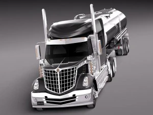 International Lonestar 2014 Tanker Truck 3D Model
