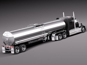 International Lonestar 2014 Tanker Truck 3D-Modell