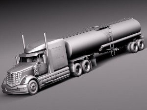 International Lonestar 2014 Tanker Truck 3D-Modell