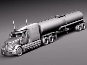 International Lonestar 2014 Tanker Truck 3D Model