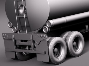 International Lonestar 2014 Tanker Truck 3D-Modell