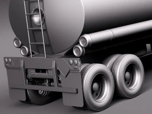 International Lonestar 2014 Tanker Truck 3D Model