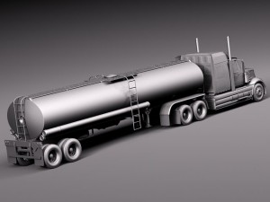 International Lonestar 2014 Tanker Truck 3D-Modell