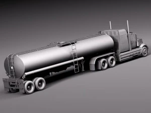 International Lonestar 2014 Tanker Truck 3D Model