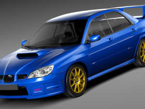 Subaru Impreza STi 2006 3D Model