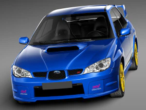 Subaru Impreza STi 2006 3D Model