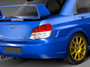 Subaru Impreza STi 2006 3D Model