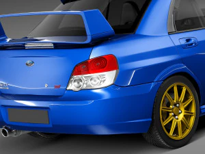 Subaru Impreza STi 2006 3D Model