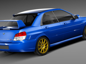 Subaru Impreza STi 2006 3D Model