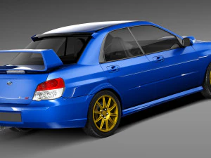 Subaru Impreza STi 2006 3D Model