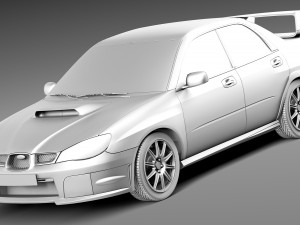 Subaru Impreza STi 2006 3D Model