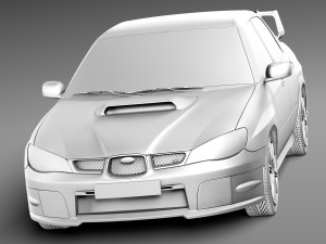 Subaru Impreza STi 2006 3D Model