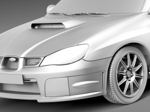Subaru Impreza STi 2006 3D Model