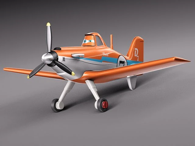 Disney Dusty Crophopper 3D Model .c4d .max .obj .3ds .fbx .stl .blend 