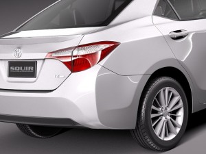Toyota Corolla LE 2014 USA 3D Model