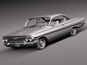 Chevrolet Impala Coupe 1961 3D Model