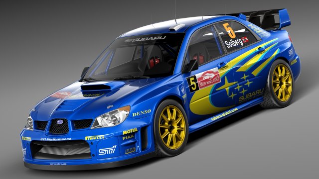 Subaru Impreza STi WRC 2006 3D 모델 .c4d .max .obj .3ds .fbx .stl .blend 