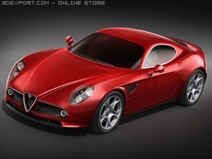 Alfa Romeo 8c Competizione midpoly Modèle 3D