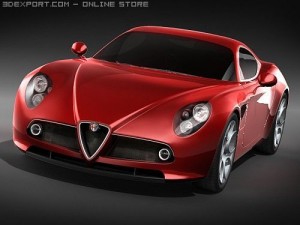 Alfa Romeo 8c Competizione midpoly Modelo 3D