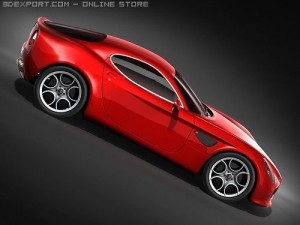 Alfa Romeo 8c Competizione midpoly Modelo 3D
