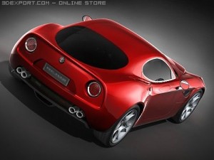 Alfa Romeo 8c Competizione midpoly Modelo 3D