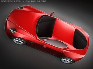 Alfa Romeo 8c Competizione midpoly Modelo 3D