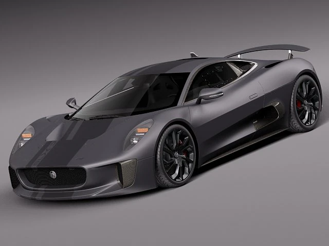 Jaguar CX75 2014 3D Model .c4d .max .obj .3ds .fbx .stl .blend 