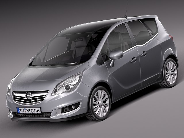 Opel Meriva 2014 Model 3D .c4d .max .obj .3ds .fbx .stl .blend 