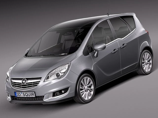 Opel Meriva 2014 3D Model .c4d .max .obj .3ds .fbx .stl .blend 