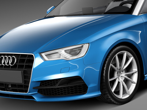 Audi A3 Cabriolet 2014 Modello 3D