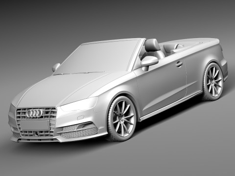 Audi A3 Cabriolet 2014 Modello 3D