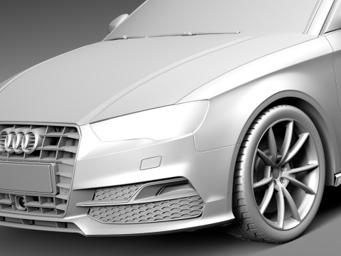 Audi A3 Cabriolet 2014 Modello 3D