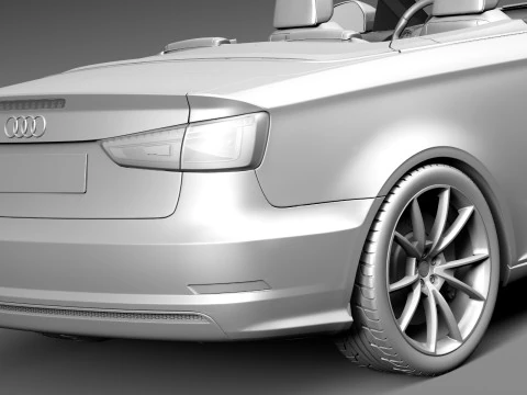 Audi A3 Cabriolet 2014 3D Model