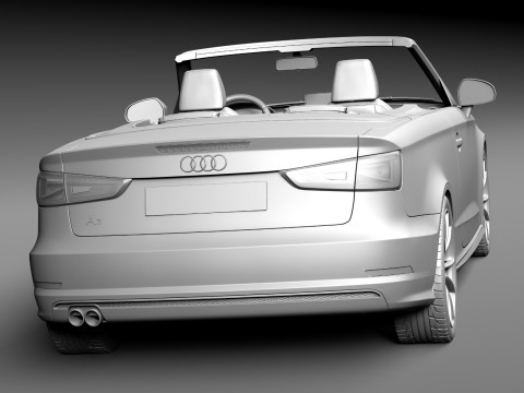 Audi A3 Cabriolet 2014 Modello 3D