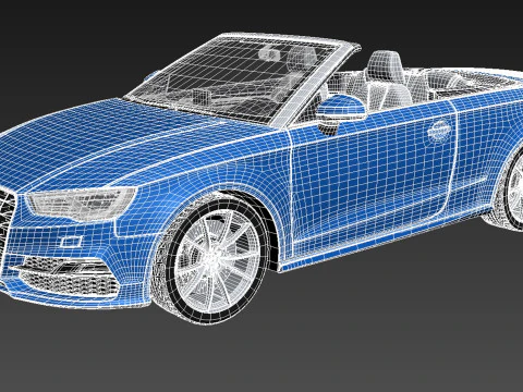Audi A3 Cabriolet 2014 3D Model